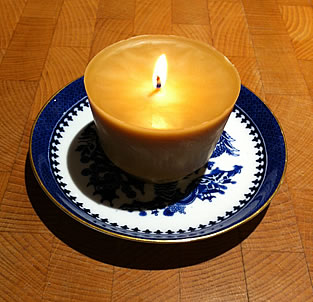 Homemade Beeswax Candle